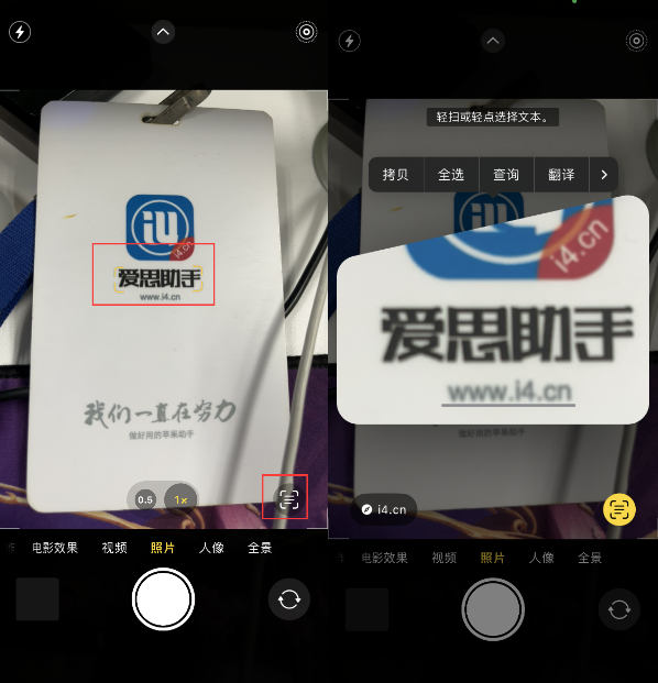 景谷苹果手机维修分享升级iOS 16后如何通过相机翻译文本 