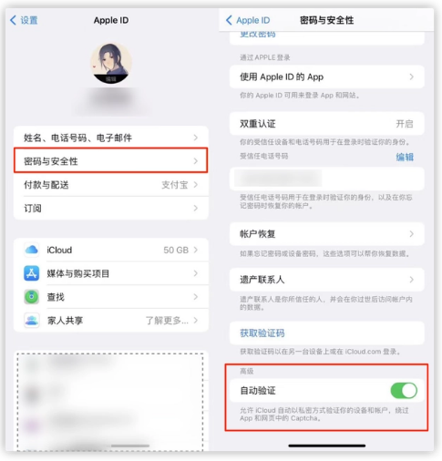 景谷苹果手机维修分享iOS 16 自动验证功能开启方法 